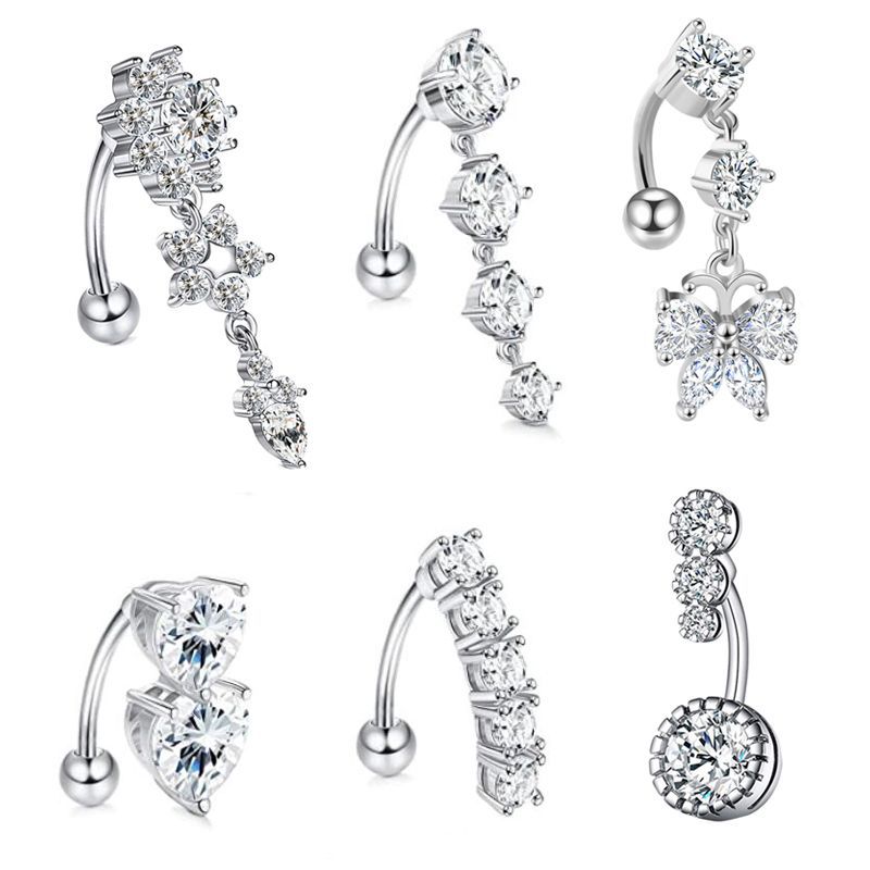 Body Jewelry Surgical Steel - Bauchnabelpiercing mit Anhänger, Chirurgischer Edelstahl 14G