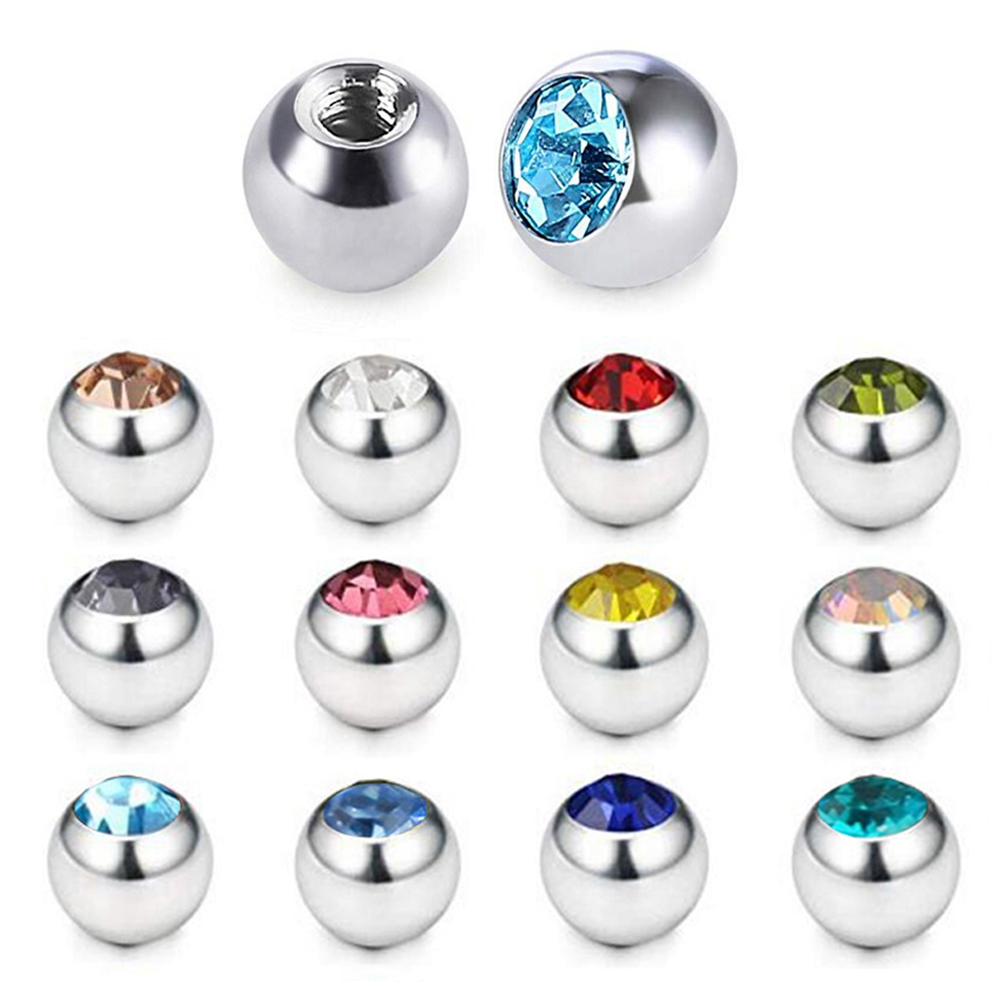 60 stücke Edelstahl CZ Kristal – Body Jewelry Replacement Ball Bewertung und Preis