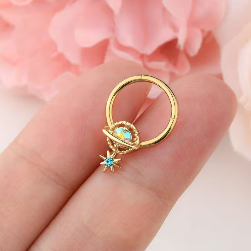 Septum-Ringe Planeten-Schmuck  – Body Jewelry Surgical Steel Bewertung und Preis