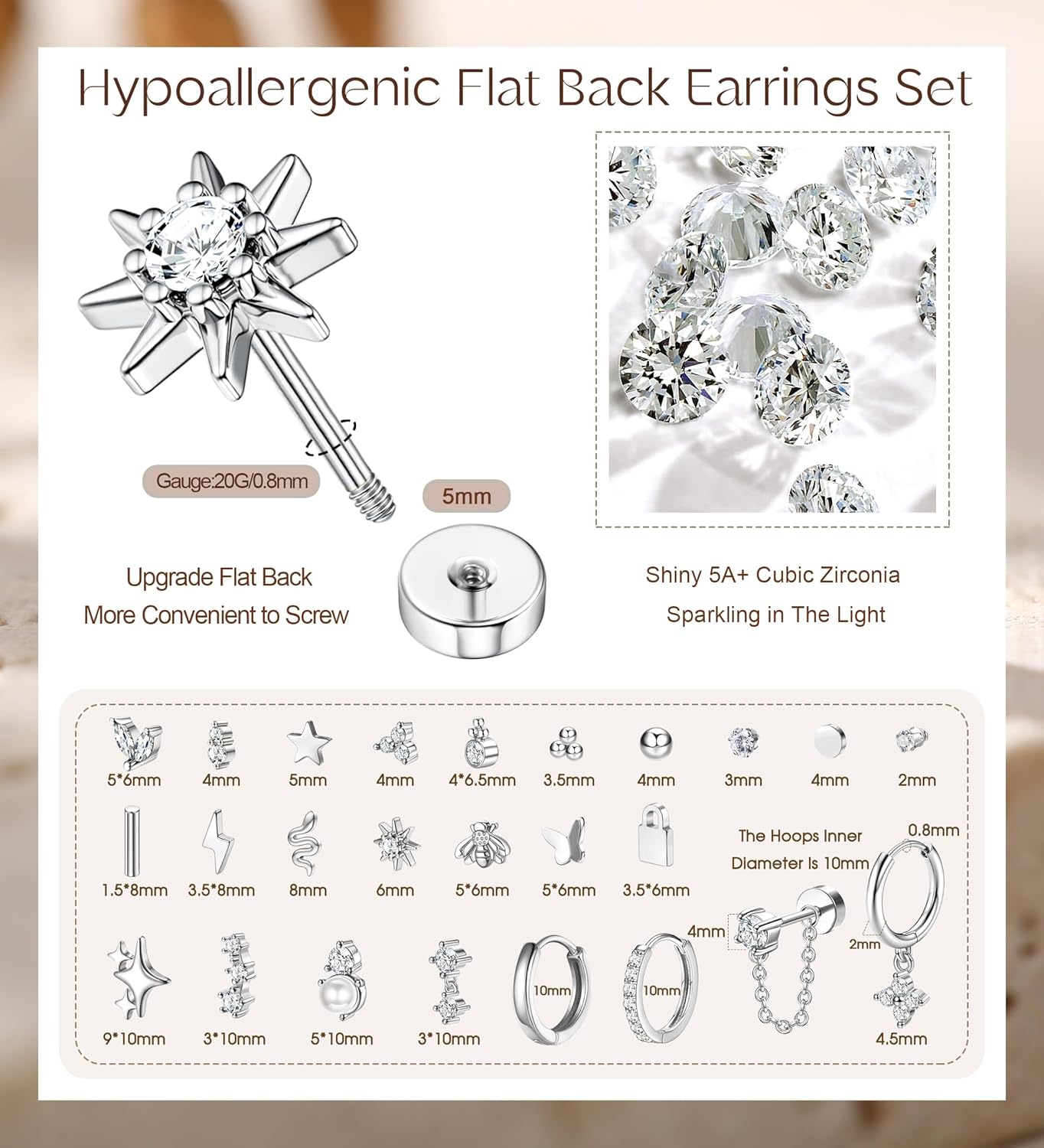 Bobisty 1 Stück Ohrringe für e – Body Jewelry Surgical Steel Bewertung und Preis