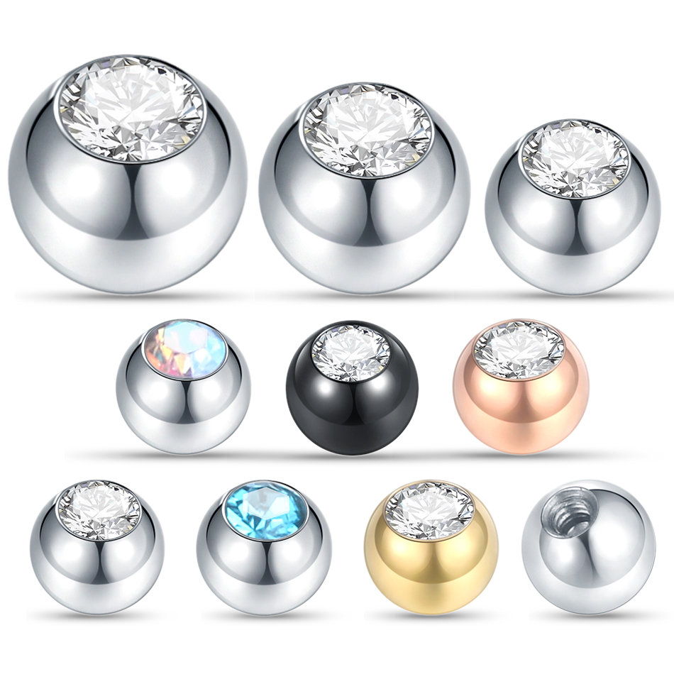 10Pcs Stahl Piercing Kugeln CZ – Body Jewelry Replacement Ball Bewertung und Preis